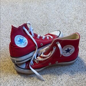Converse Red High-Top Sneakers
